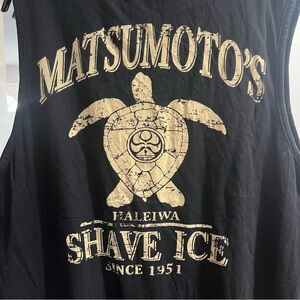Vintage Matsumoto Shave Ice Black Graphic Tank Top Size 2x